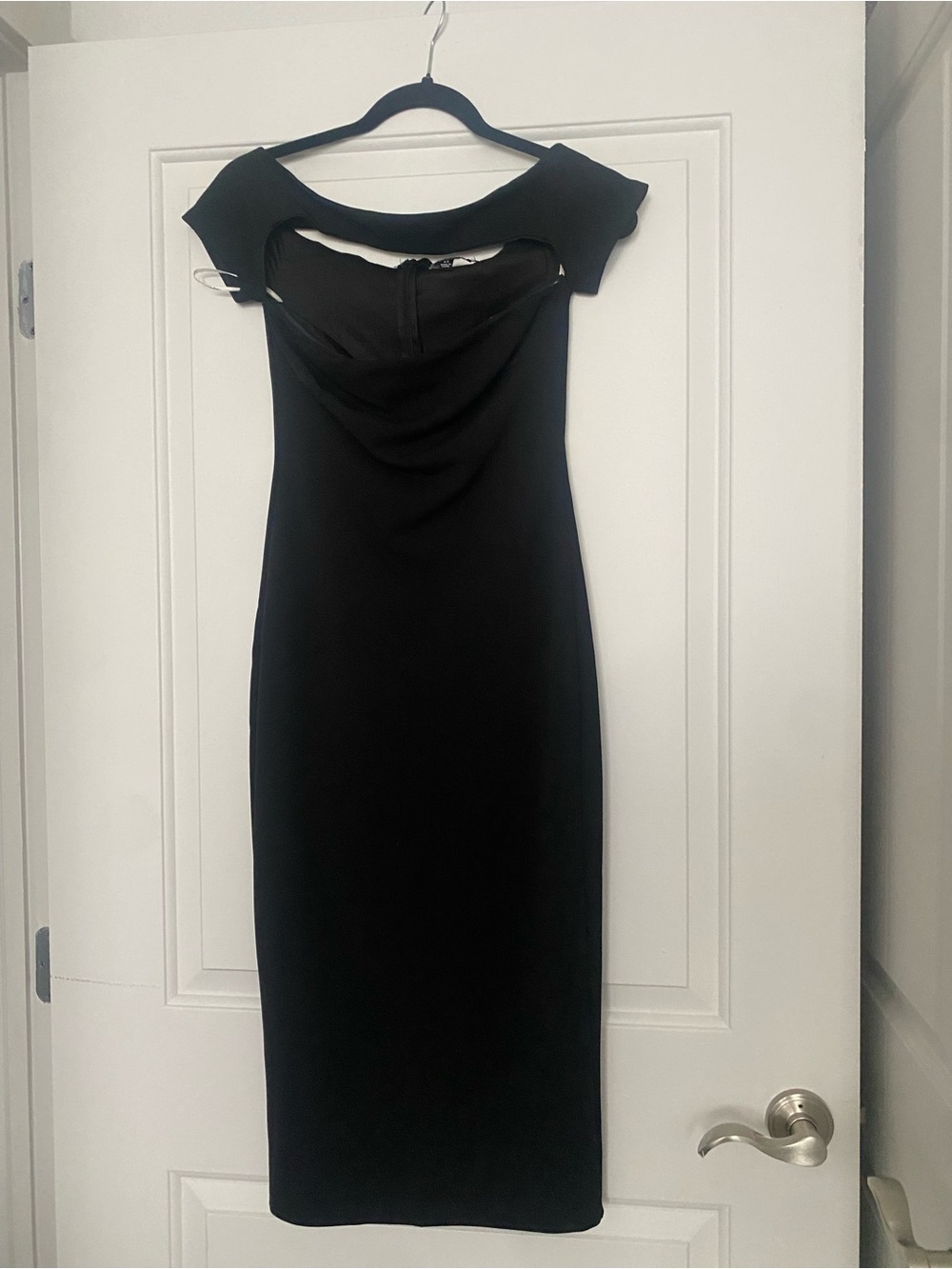 Lulu's Black Cut Out Midi Dress